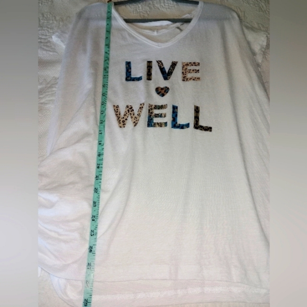 Live❤️Well Action Women's V-Neck Short Sleeve Tee Graphic T-Shirt size XL - Picture 7 of 8